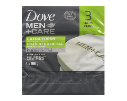 Dove Mens Care Bar Extra Fresh 106Gr 3 Pk - 01619