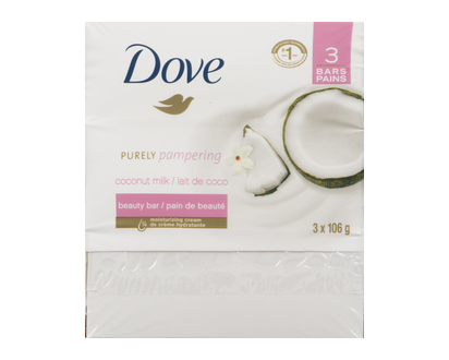 Dove Bar Coconut Milk 106Gr 3 Pk - 01700