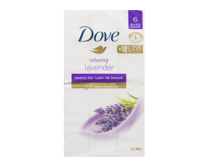 Dove Bar Lavender 106Gr 6 Pk - 01775