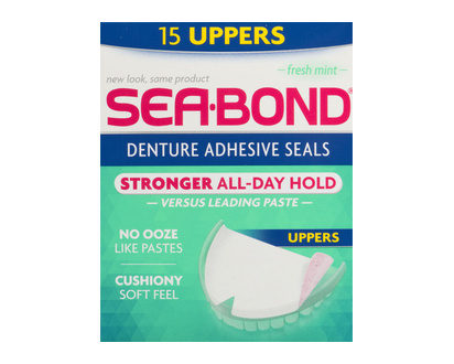 Sea Bond Denture Adhesive Mint Uppers 15 Pk - 01810