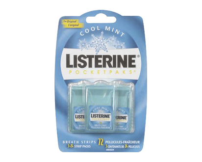 Listerine Pocket Pak Refreshing Mint 72 Pk - 43320