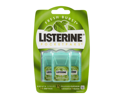 Listerine Pocket Pak Fresh Mint 72 Pk - 43620
