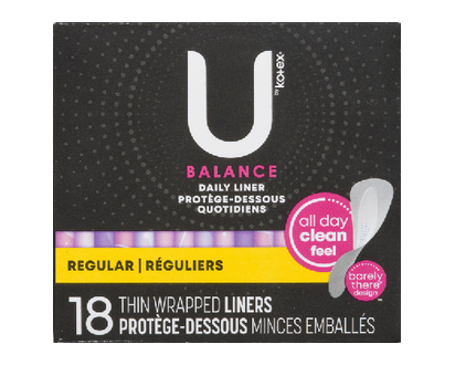 U By Kotex Invisible Feel Liner 18 Pk - 12333