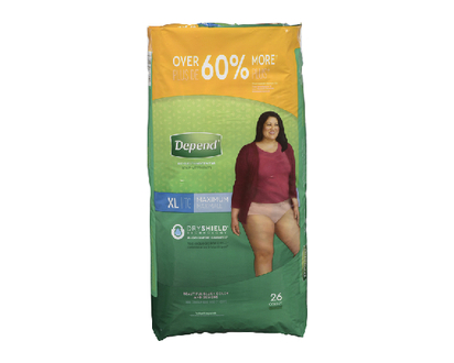 Depend Underwear Women Max Absorb Xl 26 Pk - 13406