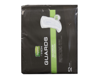 Depend Guards Maximum Absorbency Men 52 Pk - 13792