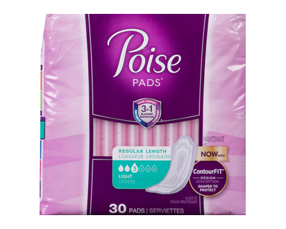 Poise Ultra Thin Light Pads 30 Pk - 19202