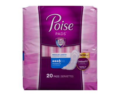 Poise Pads Moderate 20 Pk - 19586