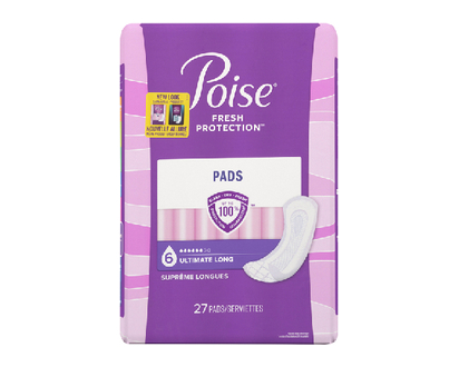 Poise Ultimate Long Pads 27 Pk - 33593