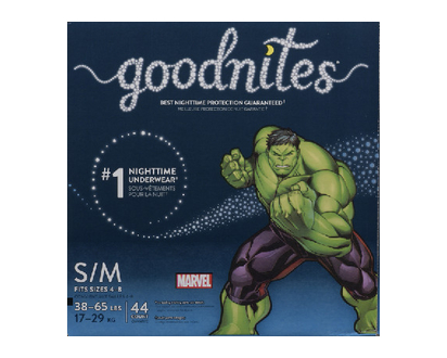 Goodnites Giga Boy S M 44 Pk - 40531