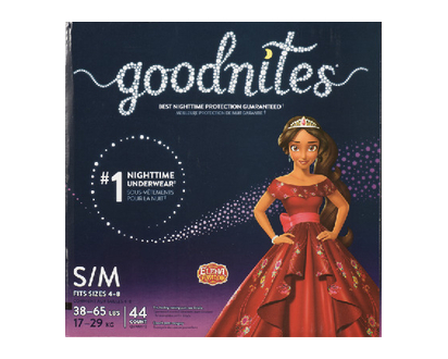 Goodnites Giga Girl S M 44 Pk - 40532