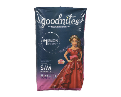 Goodnites Jumbo Girl S M 14 Pk - 41314