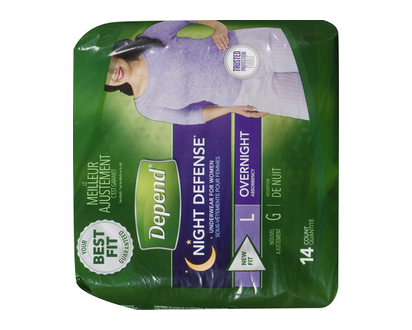 Depend Overnight Underwear Women Lrg 14 Pk - 45599