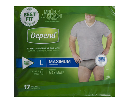 Depend Men Underwear Maximum Absorb Lrg 17 Pk - 47926