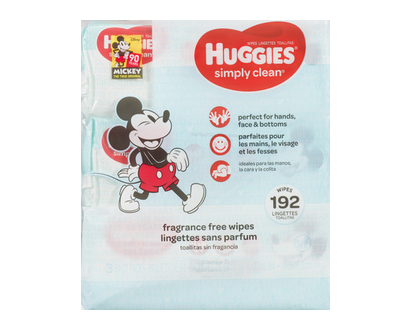 Huggies Simply Clean B Wipe Frag Free 3X64 3 Pk - 48756