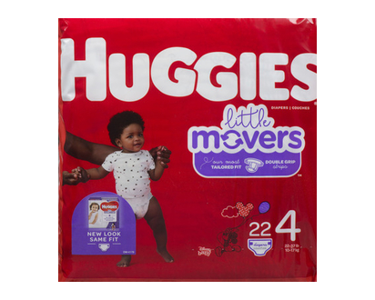 Huggies Little Snugglers Jumbo Size 4 22 Pk - 49679