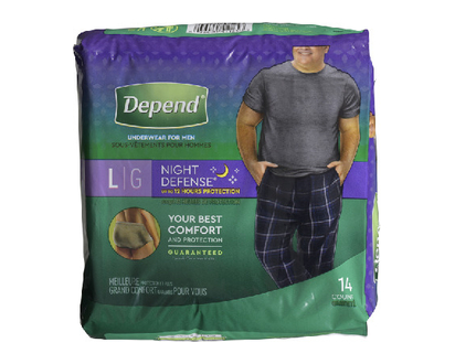 Depend Night Defense Large For Men 14 Pk - 51125