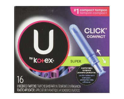 U By Kotex Super Prem Clk Tampon Super 16 Pk - 51581