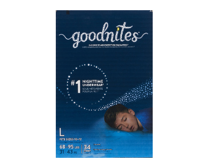 Goodnites Giga Boy L 34 Pk - 53359