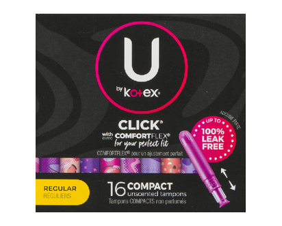 U By Kotex Super Prem Clk Tampon Regular 16 Pk - 53445