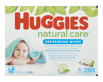 Huggies Natural Care Baby Wipes Flptp 288 Pk - 53612