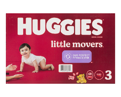 Huggies Little Movers Giga Diapers S3 68 Pk - 54651
