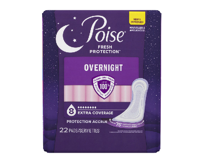 Poise Fresh Prt Overnight Extra Coverage 22 Pk - 54943