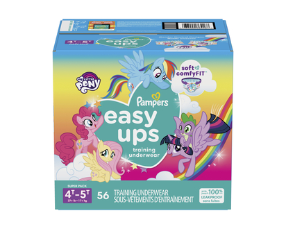 Pampers Easy Ups Sz 6 4T5t Girl Super 56 Pk - 76416