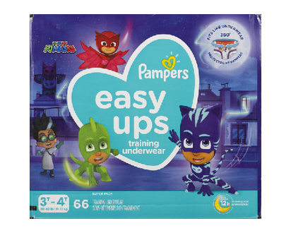 Pampers Easy Ups Sz 5 3T4t Boy Super 66 Pk - 76469