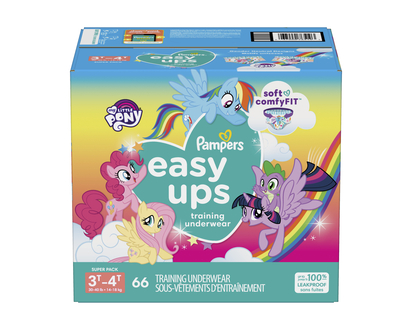 Pampers Easy Ups Sz 5 3T4t Girl Super 66 Pk - 76510