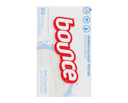 Bounce Fabric Softener Free & Gentle 80 Pk - 80070