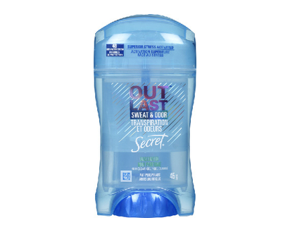Secret Outlast Clear Gel Sens Cln Unscnt 45 Gr - 80853