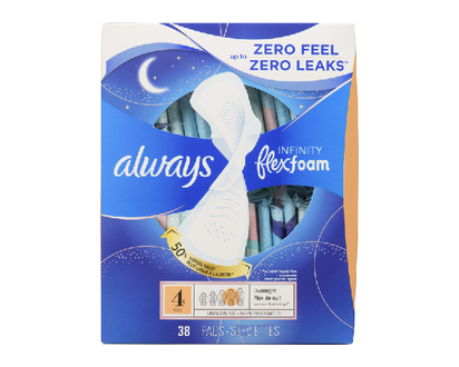 Always Inf Pads Overnight Unscnted Sz 4 38 Pk - 82025