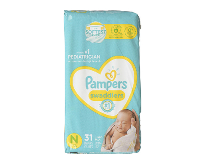 Pampers Swaddlers Size 0 Jumbo 31 Pk - 82835