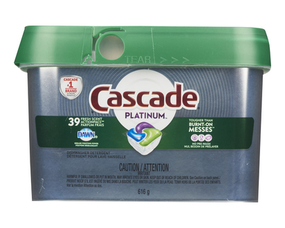 Cascade Action Pacs Platinum Fresh Scent 39 Pk - 84486