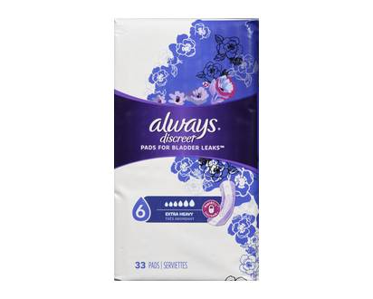 Always Discreet Extra Hvy Pads 33 Pk - 86676