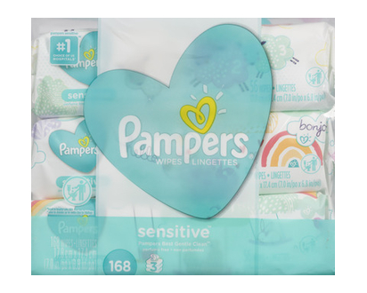 Pampers Sensitive Wipes Sensitive 3X Fit 168 Pk - 87087