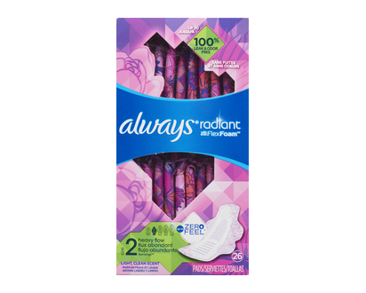 Always Radiant Infinity Pads Super W Wings 26 Pk - 87885