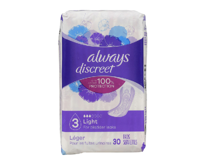 Always Discreet Liner Ultra Thin Regular 30 Pk - 88658