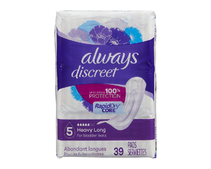 Always Discreet Pad Max Long 39 Pk - 88730