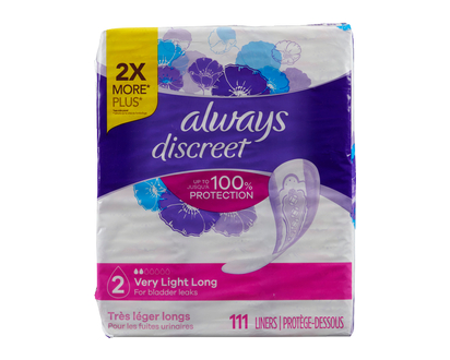 Always Discreet Liner Light Long 111 Pk - 92741