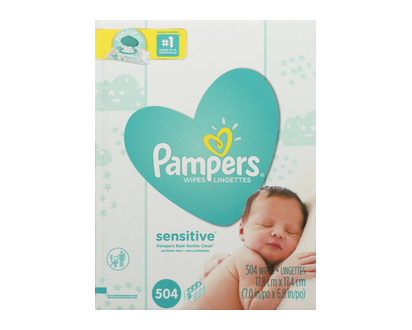 Pampers Baby Wipes Sensitive 504 Pk - 94174
