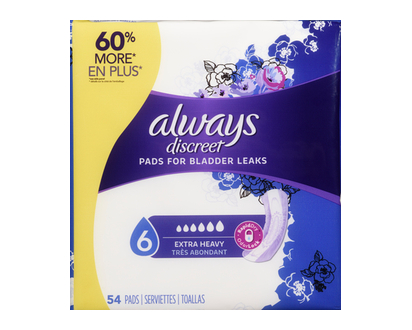 Always Discreet Underwear Extra Heavy Pad 54 Pk - 97645