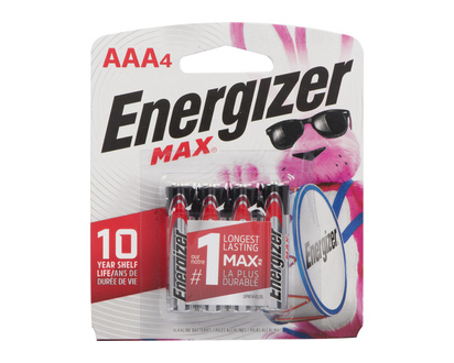 Energizer Max Battery Aaa4 4 Pk - 09909