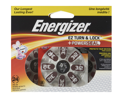 Energizer Hearing Aid Battery Az312 24 Pk - 10291