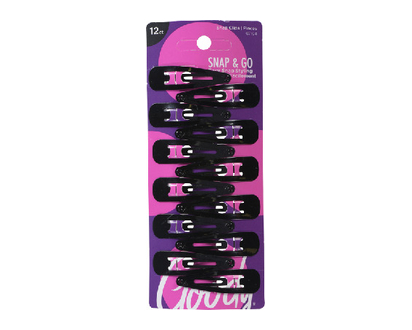 Goody Contour Clip Black 12 Pk - 07104