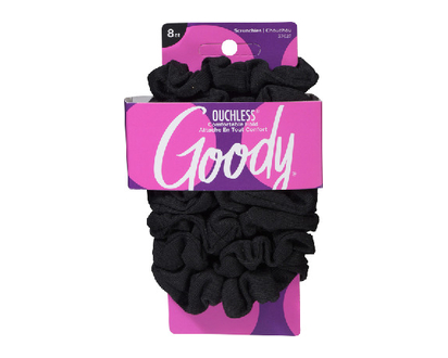 Goody Scrunchie Black 8 Pk - 37027