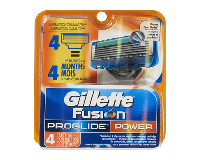 Gillette Fusion Proglide Power Refills 4 Pk - 30253