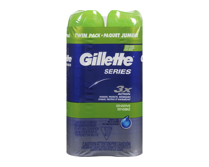 Gillette Series 3X Shave Gel Sensitive 2X 198 Gr - 30504
