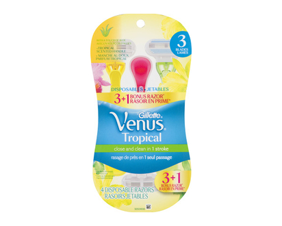 Gillette Venus Disposable Razor Tropic 3 Pk - 31391