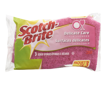 3M Scotchbrite Delicate Duty Scrub Sponge 3 Pk - 91295